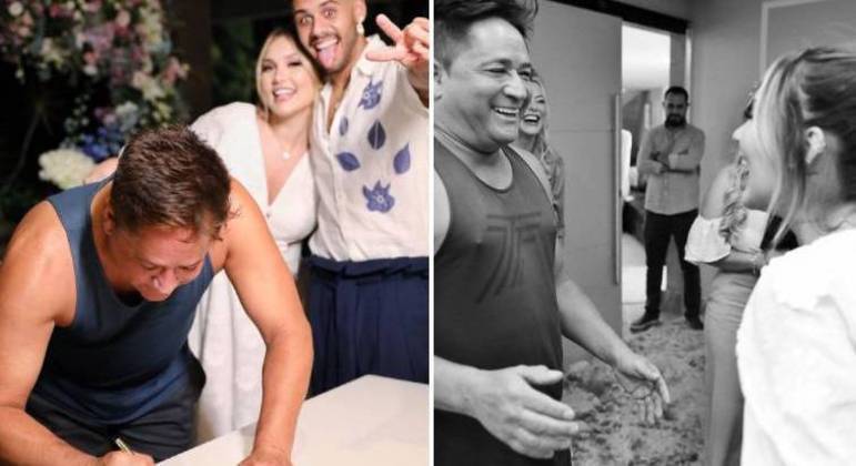 Leonardo no casamento de Virginia e Zé Felipe