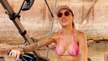 Letícia Bufoni tira onda de barco em cenário paradisíaco nos EUA