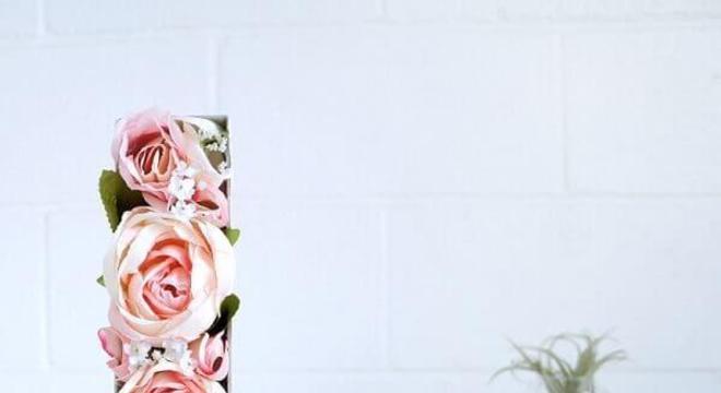 letras em mdf com flores