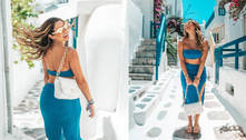 Lexa posa com bolsa grifada de R$ 24 mil em Mykonos, na Grécia 