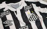 Santos também exibiu a camisa utilizada pelos jogadores na busca pelo tetracampeonato da Libertadores