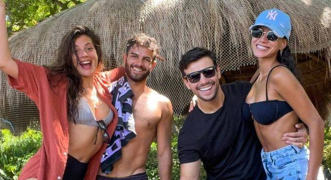 Lina Mello e Daniel Blanco (à esquerda) e Mariano e Jakelyne Oliveira (à direita)
