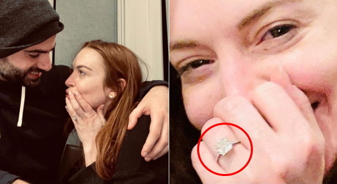 Anel de noivado de Lindsay Lohan chamou a atenção na web
