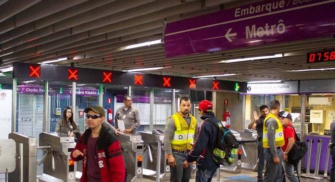 Quatro estações da linha 5-Lilás do Metrô de São Paulo estão fechadas