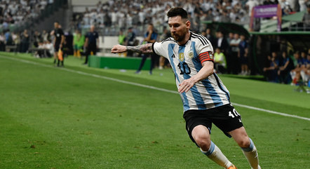 Lionel Messi em ação pela seleção argentina
