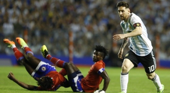 Lionel Messi marcou três vezes e deu uma assistência contra o Haiti
