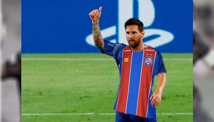 Lionel Messi no Bahia: torcedores fazem montagens e sonham com contratação do craque argentino, de saída do PSG.