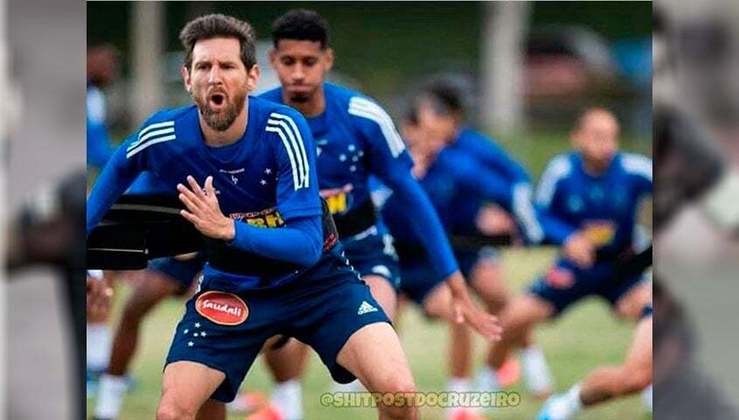 Lionel Messi no Cruzeiro: torcedores fazem montagens e sonham com contratação do craque argentino, de saída do PSG.
