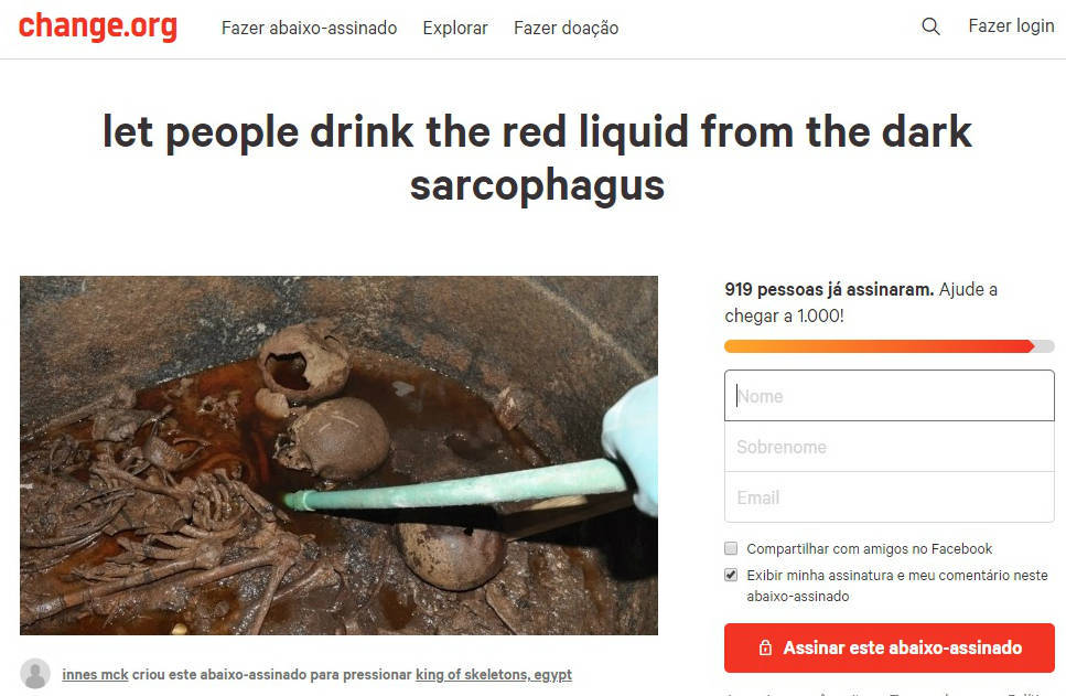 Querem beber o 'líquido vermelho' do sarcófago encontrado no Egito - Fotos  - R7 Hora 7