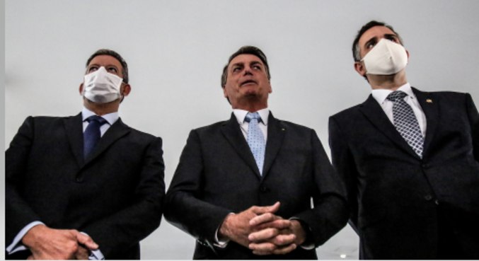 O presidente da Jair Bolsonaro recebe Lira e Pacheco, novos presidentes da Câmara e Senado