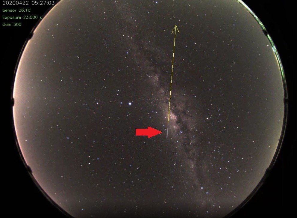 Foto foi capturada em 22 de abril de 2020, às 5h27