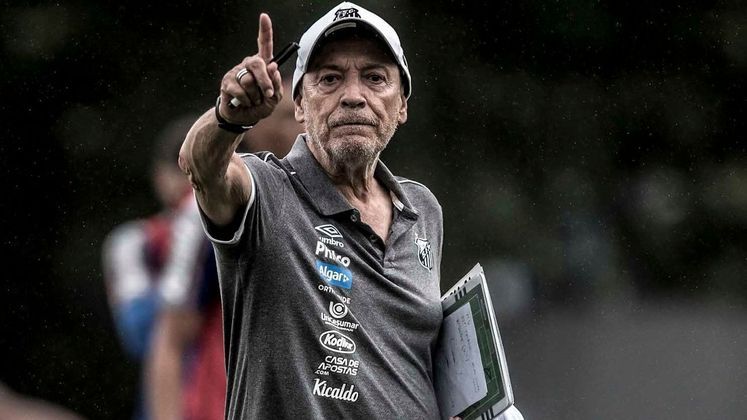 Jesualdo Ferreira durante treino do Santos, em 27 de fevereiro de 2020