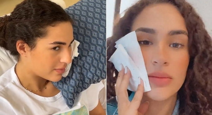 Lívian Aragão passou por cirurgia na boca e foi filmada pelo novo namorado
