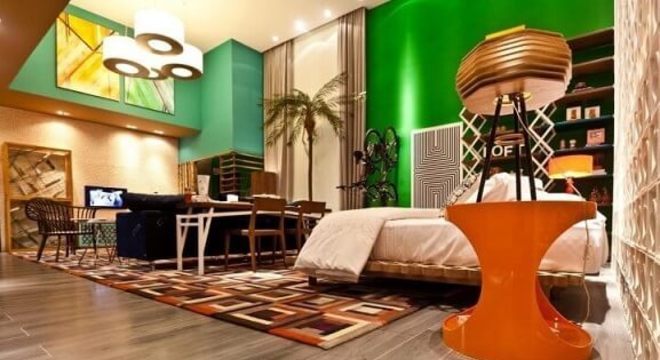 Loft aberto e colorido Projeto de Juliana Pippi