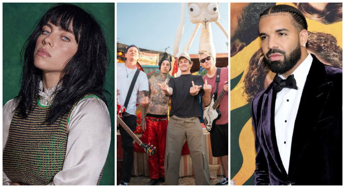 Billie Eilish, Blink-182 e Drake estão entre as atrações do festival