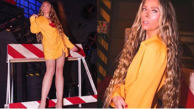 Combinando com a paleta de cores escolhida pelos casais na Mansão para a eliminação da semana, a Adriane apostou apostou em um look formado de cores quentes e tecido de caimento leve. Arrasou! 