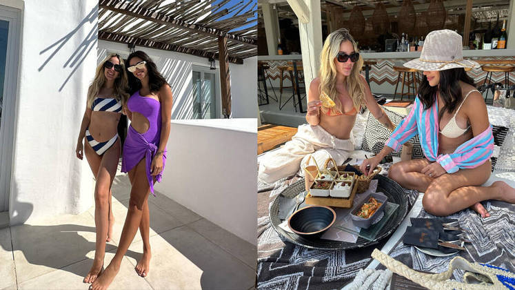 A influenciadora viajou à Grécia para celebrar a primeira parte da despedida de solteira da amiga. Bruna avisou que não poderá comparecer à segunda festa (no Brasil), pois terá compromissos de trabalho. 