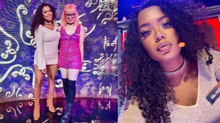 Ana Preta e Madame Mim apostaram em vestidos justos, porém, a esposa de Thaíde escolheu um modelo de manga longa e complementou com a bota de cano curto puxada para um tom de caramelo. Enquanto Mim preferiu investir no pink de alcinha, meia três quartos e coturno. Qual escolheriam?O Canta Comigo 5 vai ao ar aos domingos, às 18h, na tela da Record TV. Você também pode acompanhar todas as novidades no site oficial do reality musical!