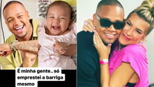 Semelhança entre Leo Santana e a filha encanta nas redes sociais 