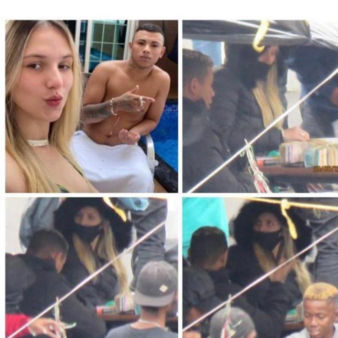 Lorraine ao lado do namorado, André, é flagrada vendendo drogas na Cracolândia