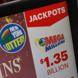 Display mostra prêmio de U$ 1,35 bilhão da Mega Millions, loteria dos EUA; este é o
 segundo maior prêmio da história