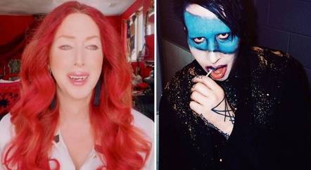 Love Bailey à esquerda e Marilyn Manson à direita