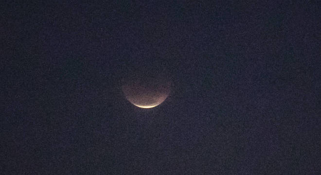 Eclipse visto na cidade de São Paulo