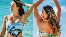 Luana Piovani arrasa com biquíni estilo lenço em praia do Rio de Janeiro, e o look faz sucesso