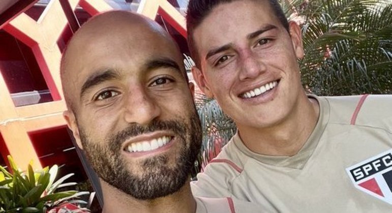 Lucas e James Rodríguez. Sem esperança da direção do São Paulo. Nenhuma empresa pagará o salário da dupla