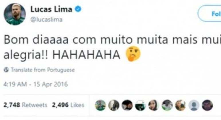 Lucas Lima - Twitter