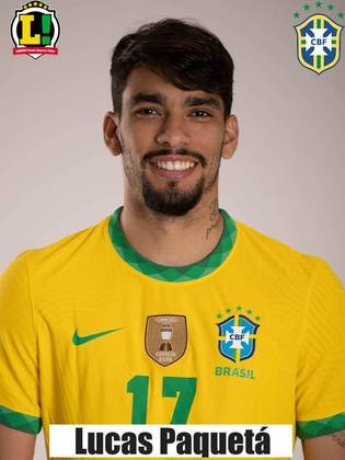 Lucas Paquetá - 6,0 - Um pouco mais apagado do que em atuações recentes da Seleção Brasileira, o jogador do Lyon foi um pouco discreto.