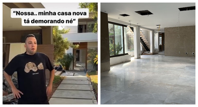 Lucas Rangel mostra detalhes da obra em mansão de dois andares