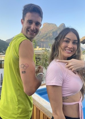Lucas tatuou o símbolo olímpico