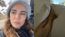 Luciana Gimenez mostra perna machucada e desabafa: 'Torcendo esquecer o quanto dói'
