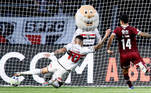 Luciano por pouco não marca pelo São Paulo contra o Fluminense