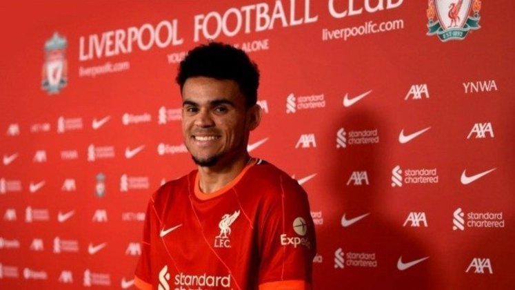 Luis Díaz (25 anos) - Ponta - Time: Liverpool - Valor de mercado: 45 milhões (R$ 230,4 milhões).