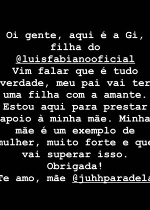 Mensagem de Giovanna