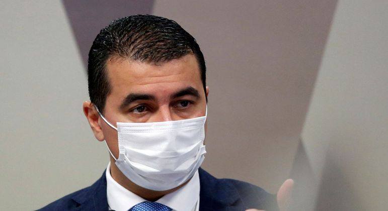 Deputado Luís Miranda durante depoimento à CPI da Covid no Senado 