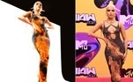 O modelito usado por Sonza no MTV Miaw 2021 deu o que falar. O vestido que parece estar em chamas é também do designer Sergio Castaño Peña 