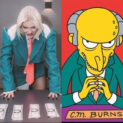 Luísa Sonza ainda surpreendeu muita gente ao se fantasiar de Mr. Burns, personagem clássico do desenho “Os Simpsons
