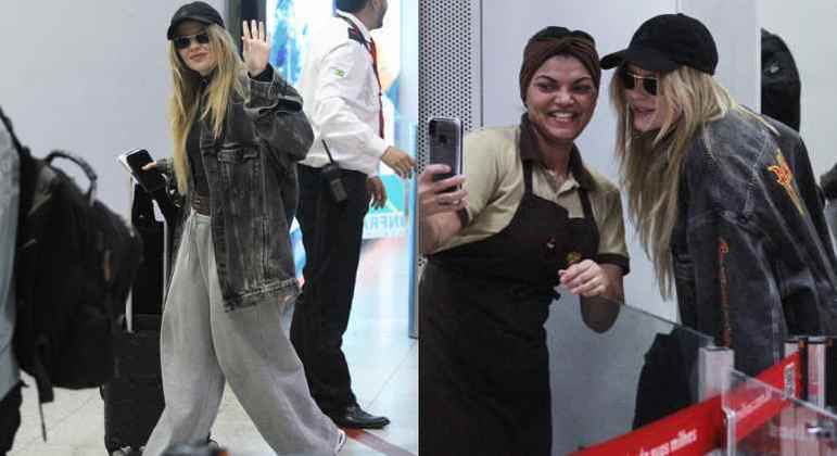 Luísa Sonza cumprimenta paparazzi e fãs