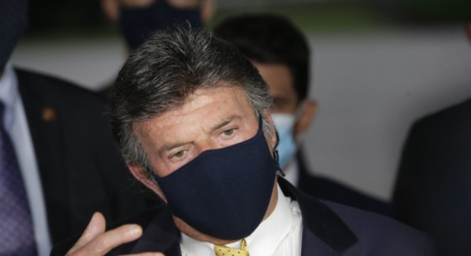 O presidente do Supremo Tribunal Federal, Luiz Fux, após encontro com Bolsonaro