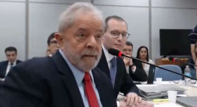 Lula durante o seu último depoimento 