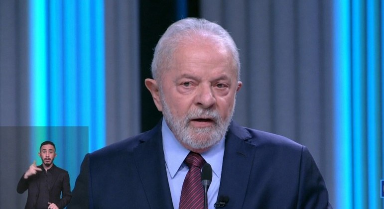 Ex-presidente Luiz Inácio Lula da Silva (PT), durante debate na TV Globo