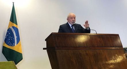 Lula durante discurso no Itamaraty, em Brasília