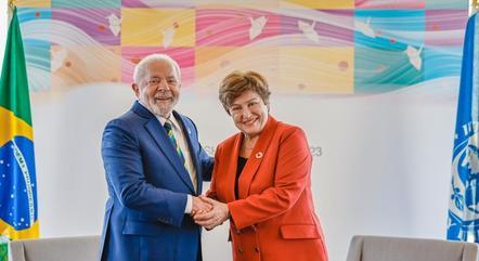 Lula e a diretora do FMI, Kristalina Georgieva