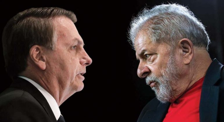 O presidente Jair Bolsonaro e o ex-presidente Lula