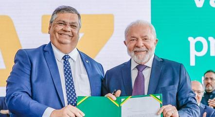 O ministro Flávio Dino e o presidente Lula 