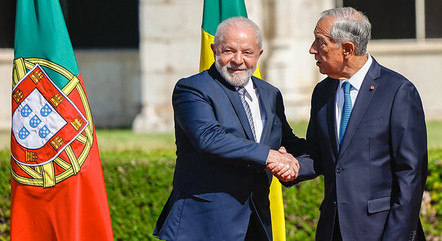 Lula com presidente de Portugal, Marcelo Rebelo