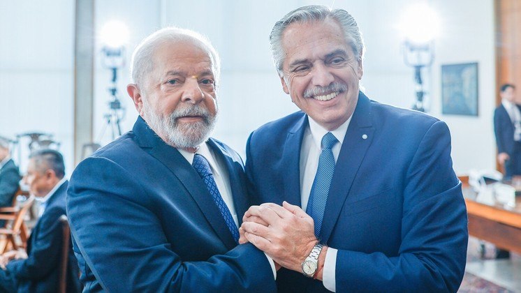 Lula e o presidente da Argentina, Alberto Fernández